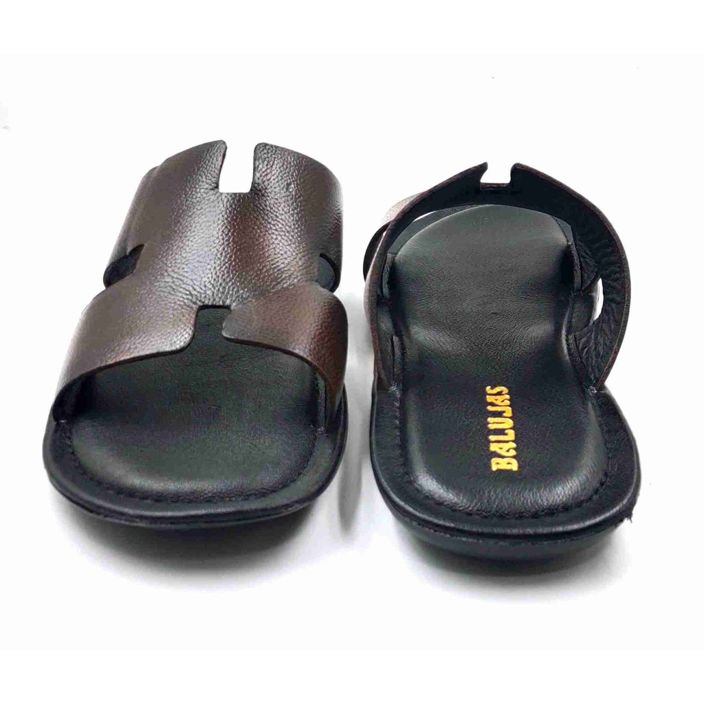 202: Balujas Men Brown Flat Slippers