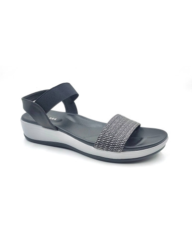 10998: Balujas Women's Black Sandal 