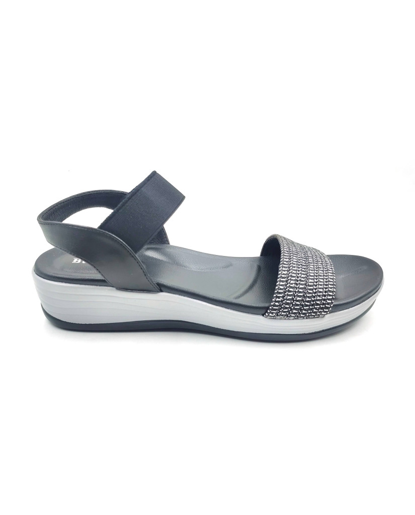10998: Balujas Women's Black Sandal 