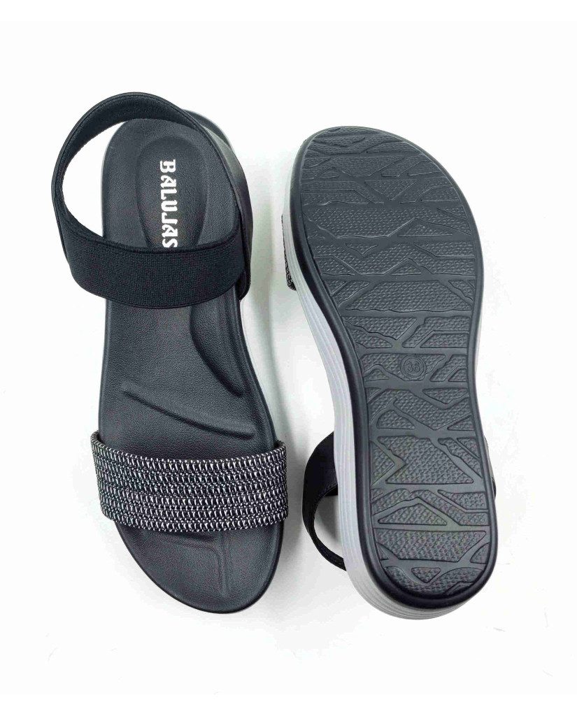 10998: Balujas Women's Black Sandal 