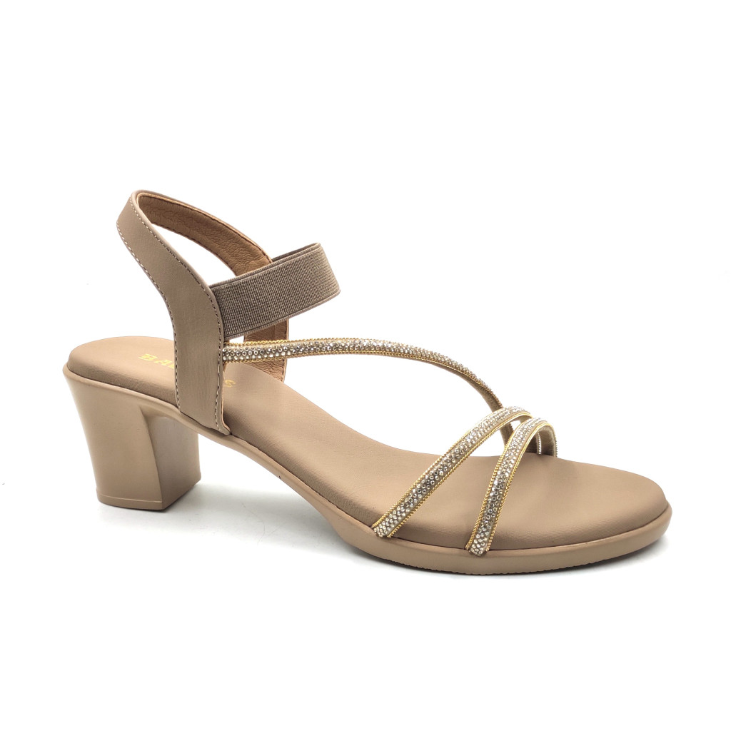 11315: Balujas Beige Block Heel Sandals