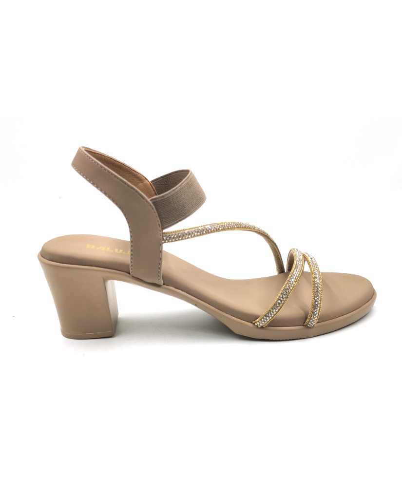 11315: Balujas Beige Block Heel Sandals