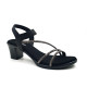 11315: Balujas Black Block Heel Sandals