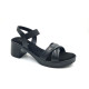 11527: Balujas Black Block Heel Sandal