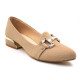 A-329: Balujas Women Beige Block Heel Bellies