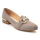 A-329: Balujas Women Grey Block Heel Bellies