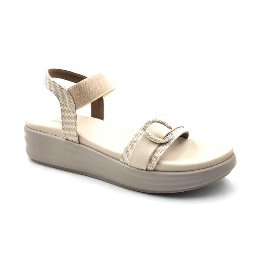 11392: Balujas Beige Wedge Heel Sandals