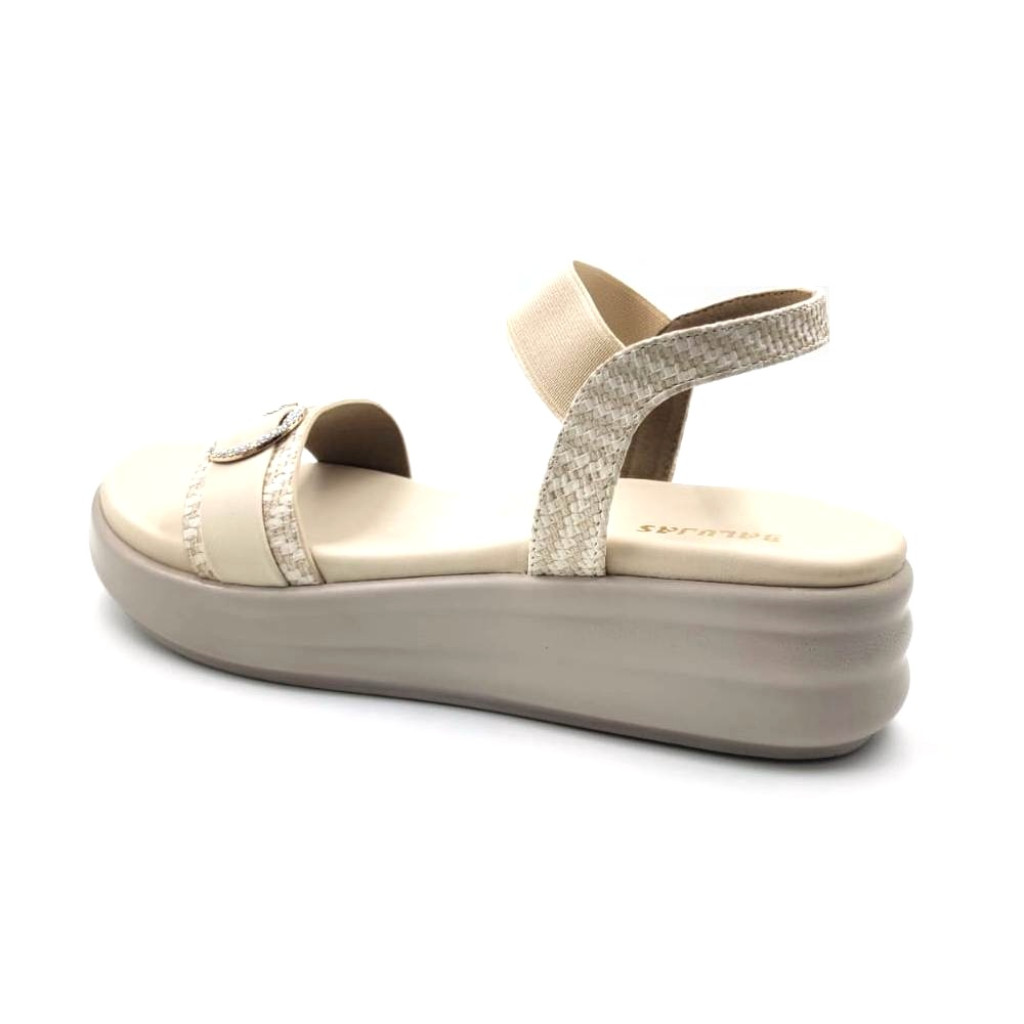 11392: Balujas Beige Wedge Heel Sandals