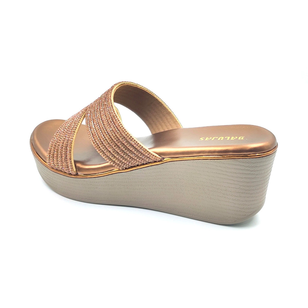 11521: Balujas Antic Wedge Heel Slipper