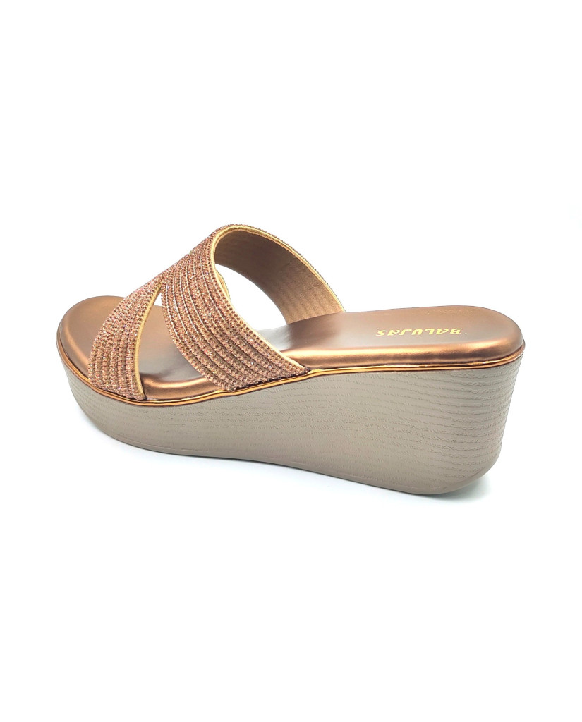 11521: Balujas Antic Wedge Heel Slipper