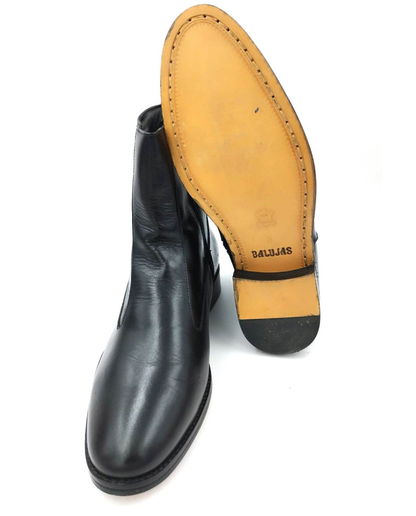 1019 : Balujas Black Men's Leather Boot