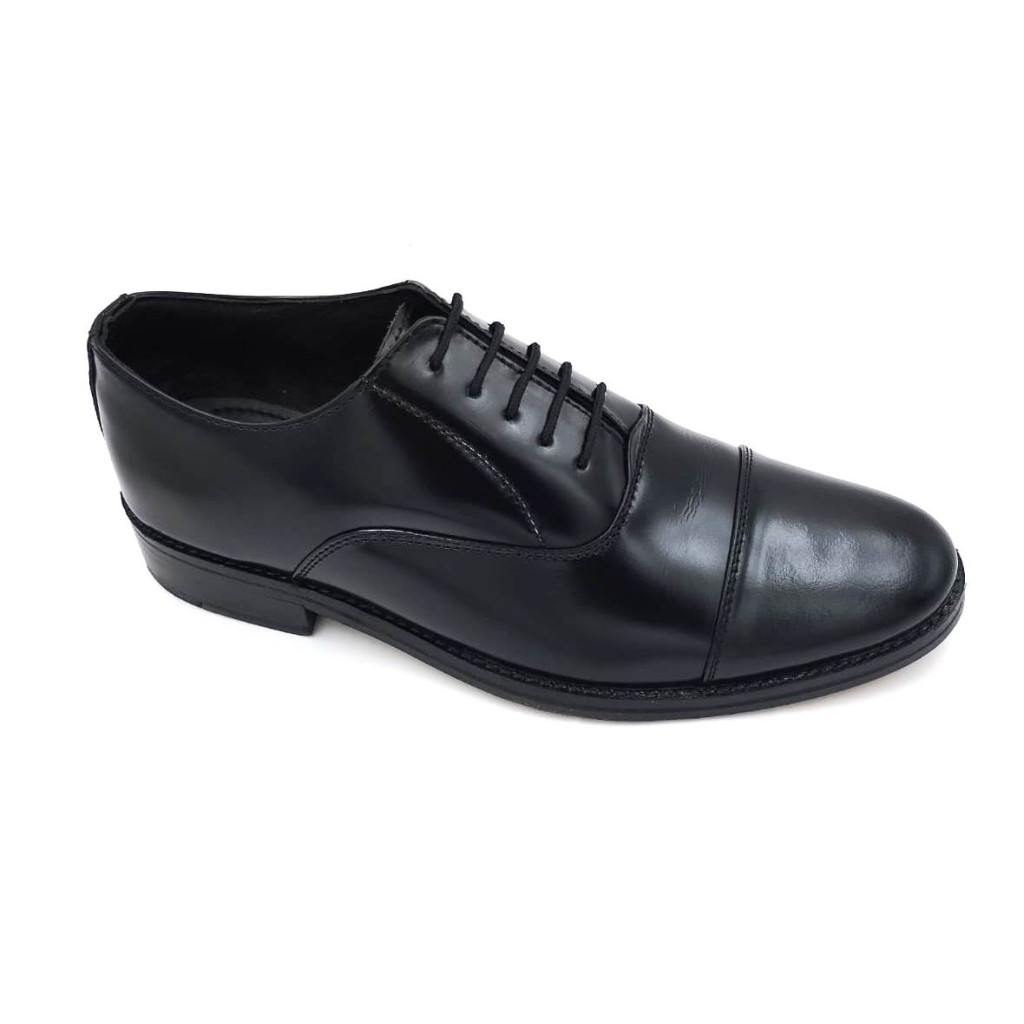 1033 : Balujas Black Men's Oxford Leather Formal Shoes