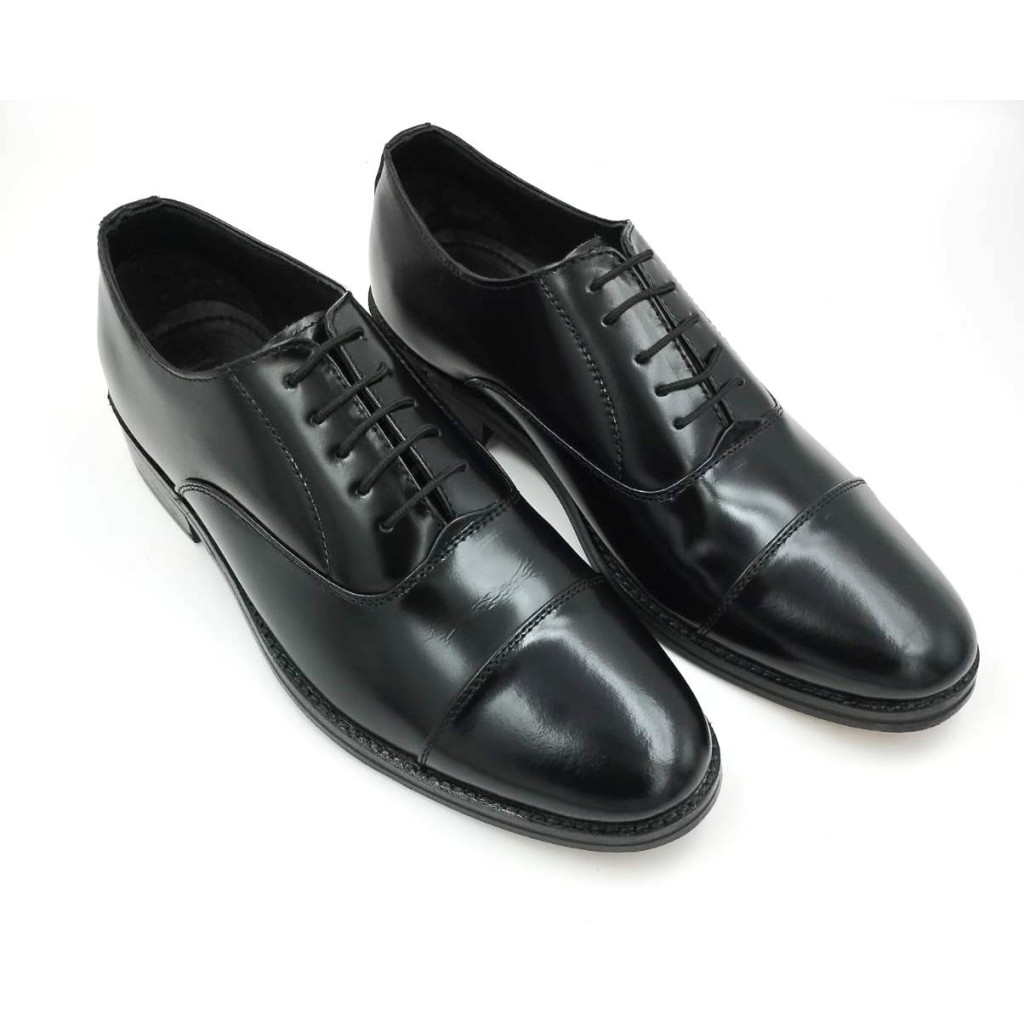 1033 : Balujas Black Men's Oxford Leather Formal Shoes