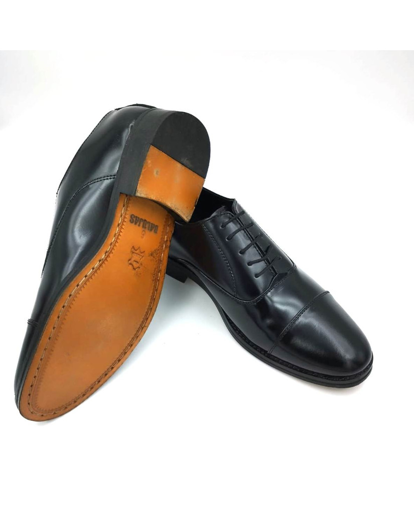 1033 : Balujas Black Men's Oxford Leather Formal Shoes