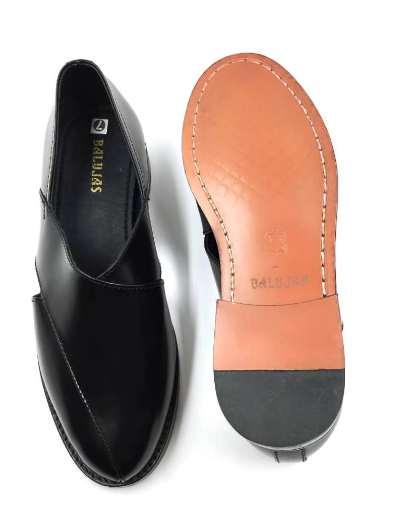 1062: Balujas Black Leather Peshawari