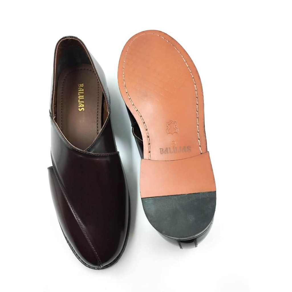 1062: Balujas Cherry Leather Peshawari