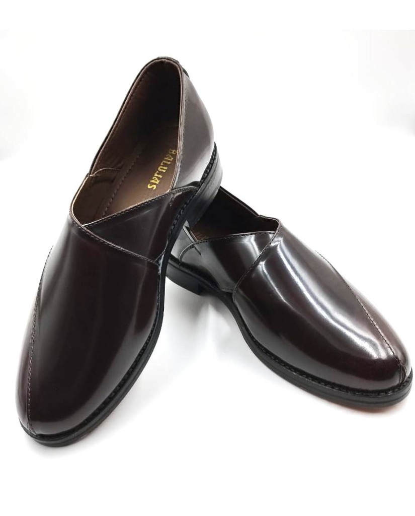 1062: Balujas Cherry Leather Peshawari