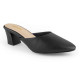 B-265: Balujas Black Block Heel Slipper