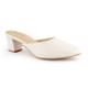 B-265: Balujas White Block Heel Sandal