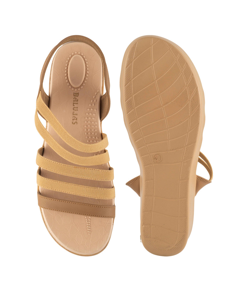 5025-011: Balujas Beige Wedge Heel Sandals