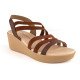 5025-011: Balujas Brown Wedge Heel Sandals