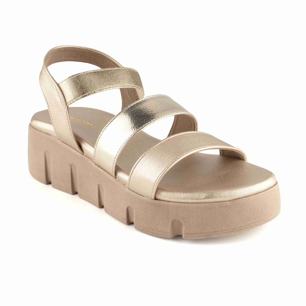 5409: Balujas Gold Wedge Heel Sandals