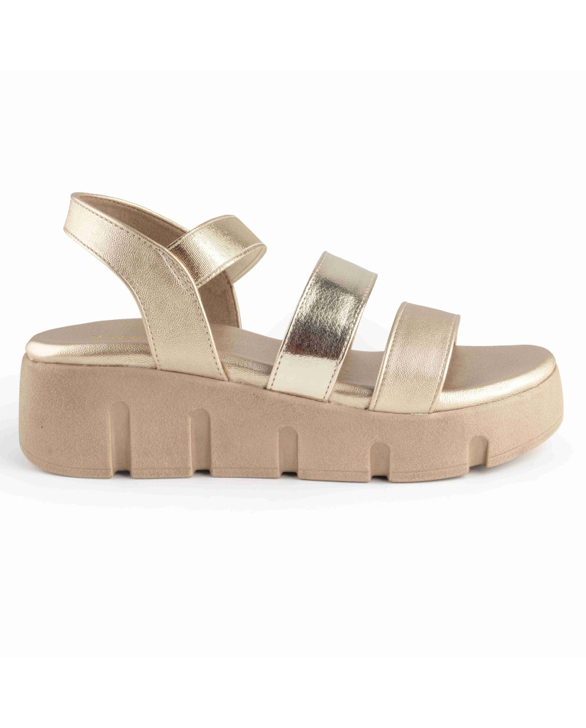 5409: Balujas Gold Wedge Heel Sandals