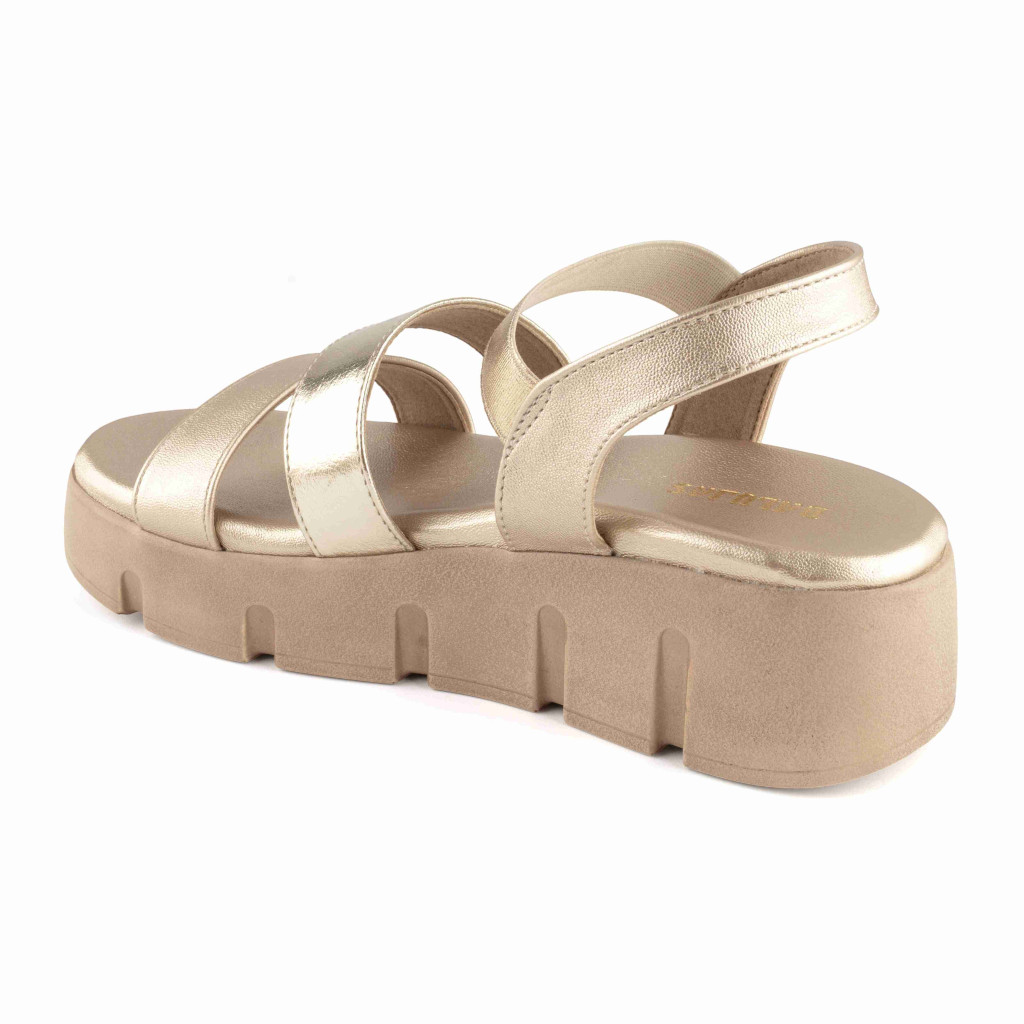 5409: Balujas Gold Wedge Heel Sandals