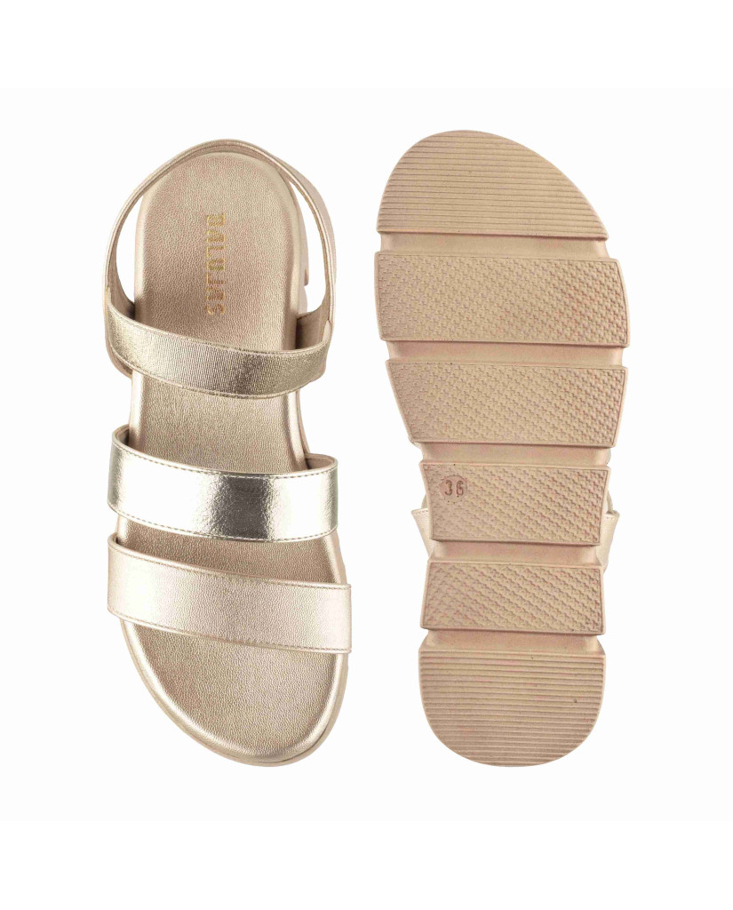 5409: Balujas Gold Wedge Heel Sandals