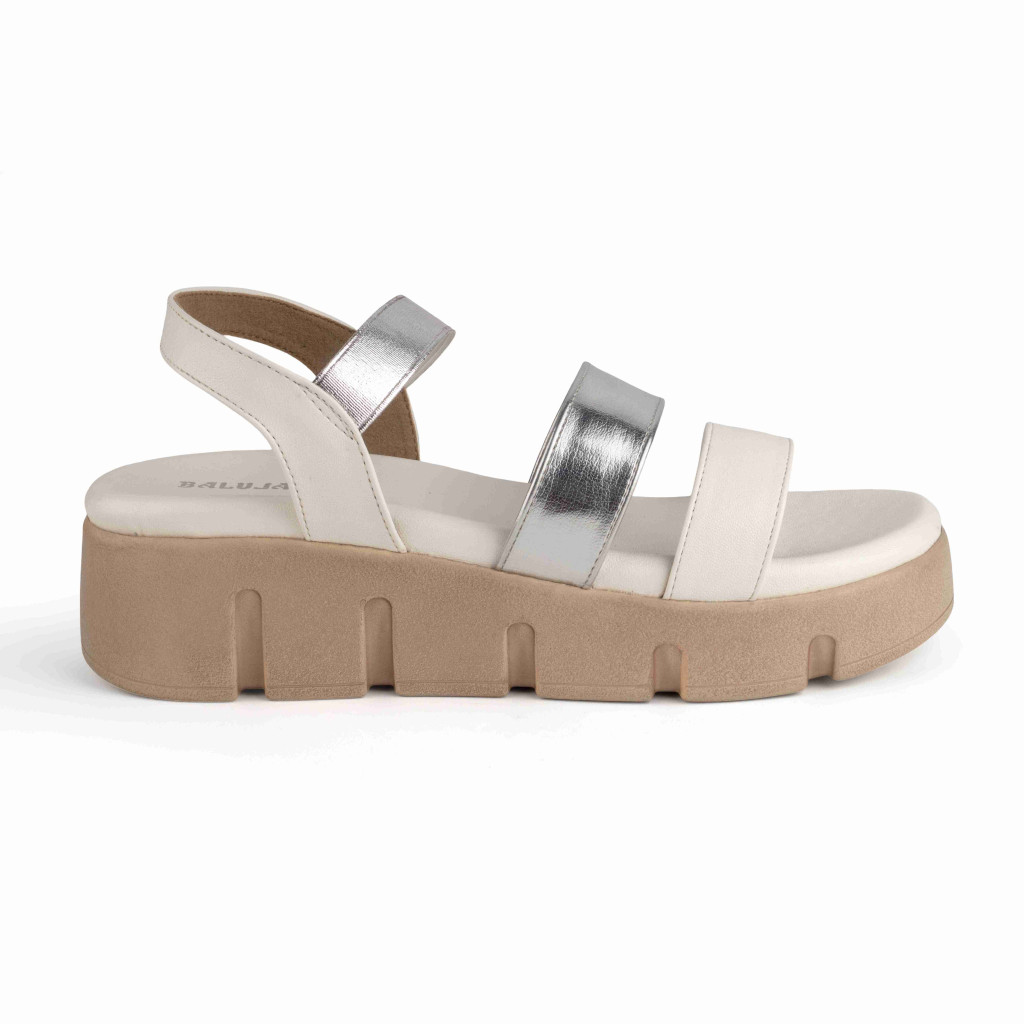 5409: Balujas White Wedge Heel Sandals