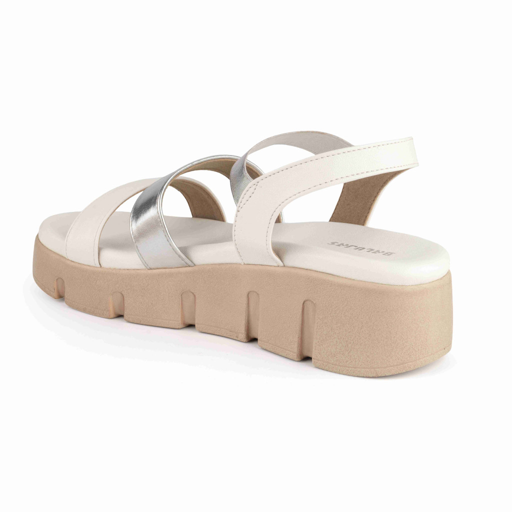 5409: Balujas White Wedge Heel Sandals