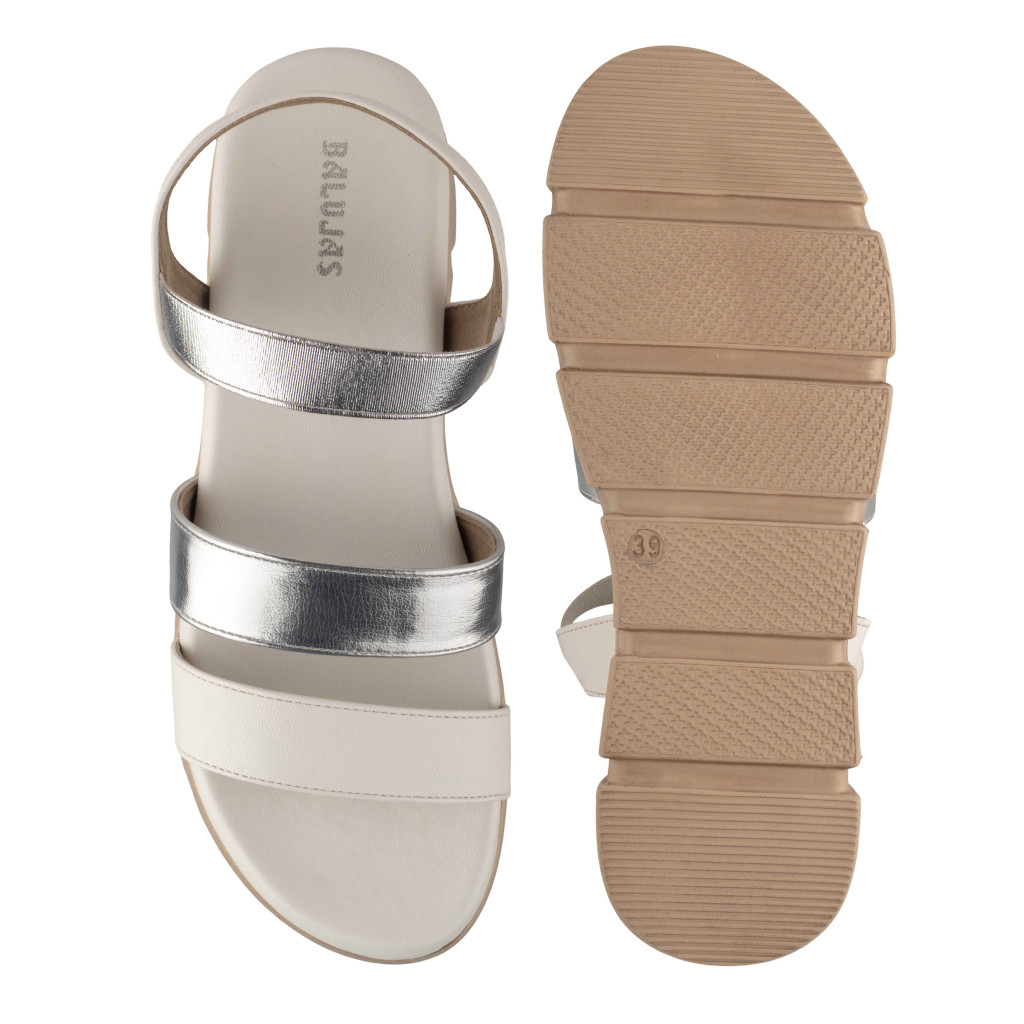 5409: Balujas White Wedge Heel Sandals