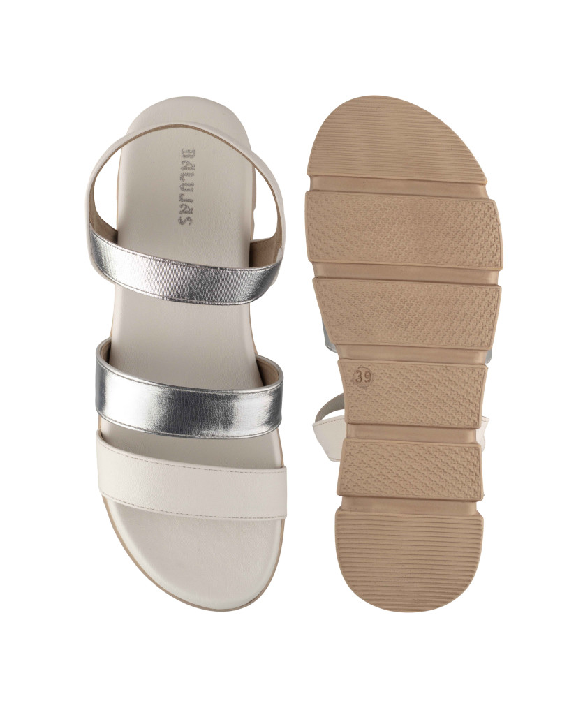 5409: Balujas White Wedge Heel Sandals