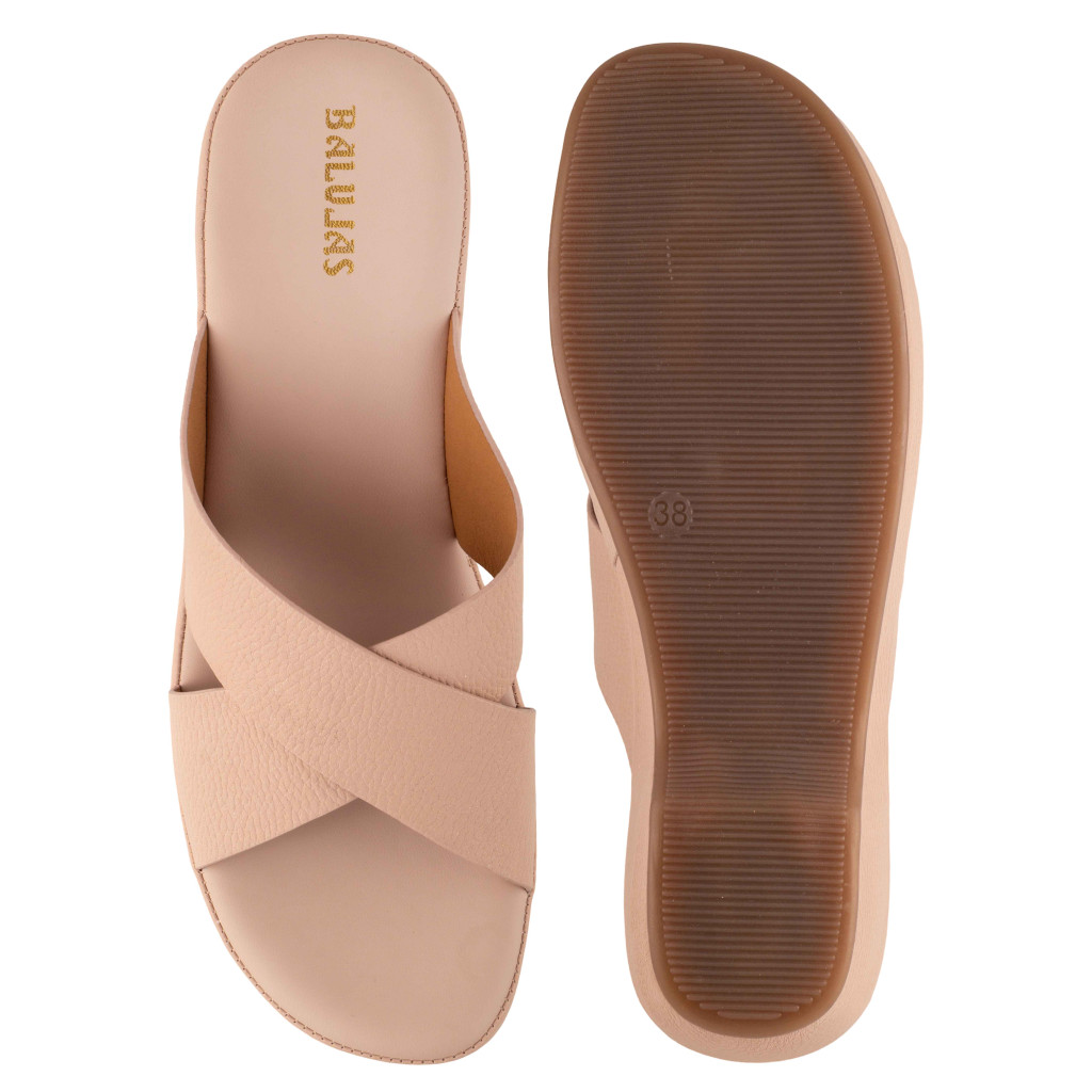 11270: Balujas Nude Block Heel Slipper