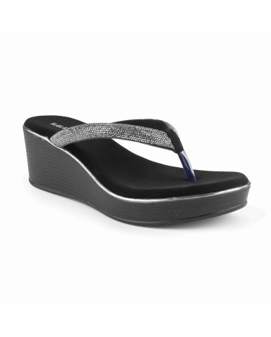 11521 : Balujas Black Wedge Heel 