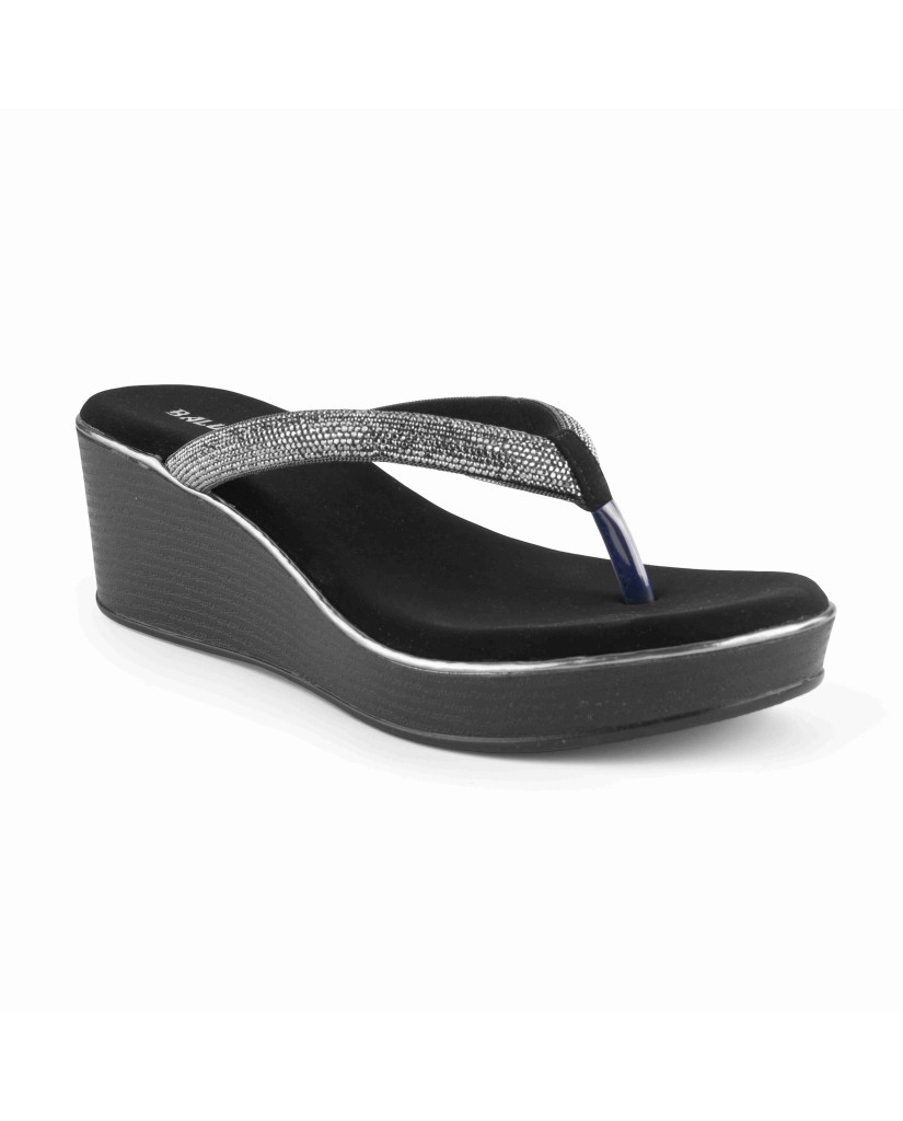 11521 : Balujas Black Wedge Heel 