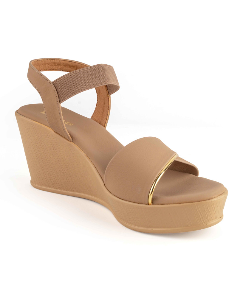 11635 : Balujas Beige Wedge Heel Sandals