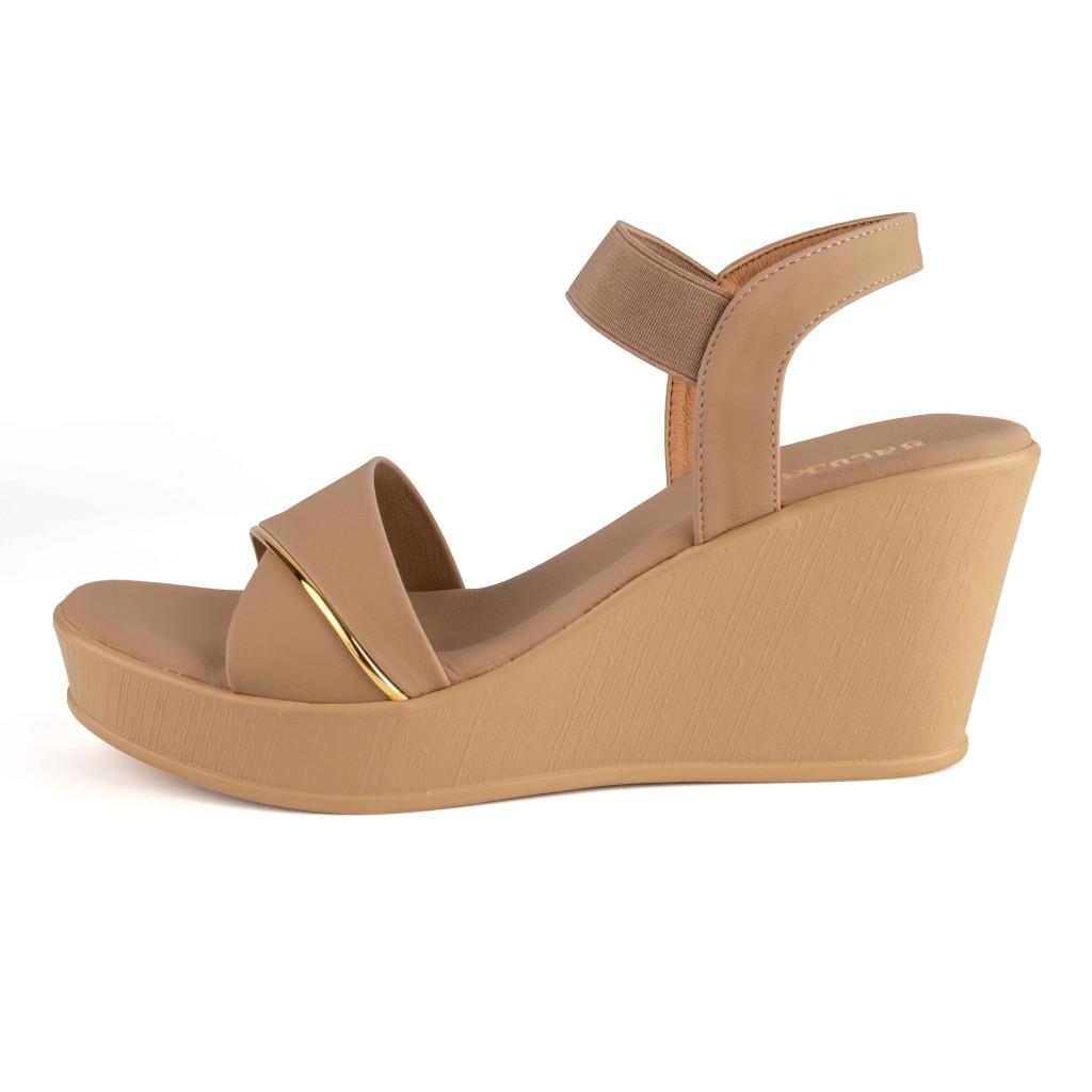 11635 : Balujas Beige Wedge Heel Sandals