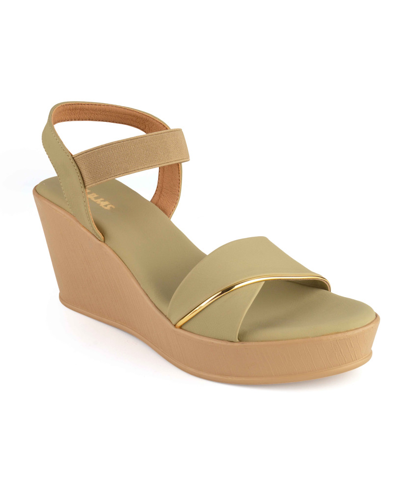 11635 : Balujas Green Wedge Heel Sandals