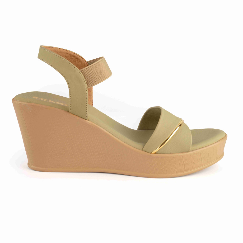 11635 : Balujas Green Wedge Heel Sandals