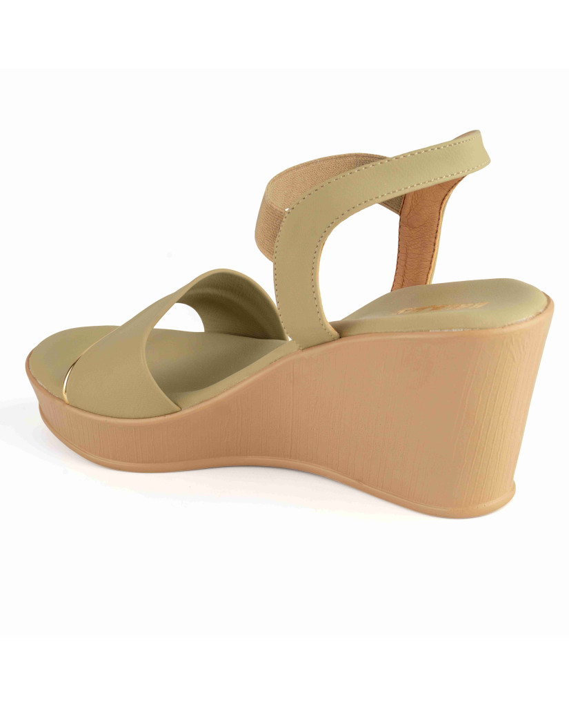11635 : Balujas Green Wedge Heel Sandals