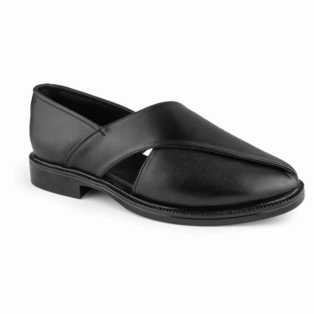 1054 : Balujas Black Synthetic Peshawari