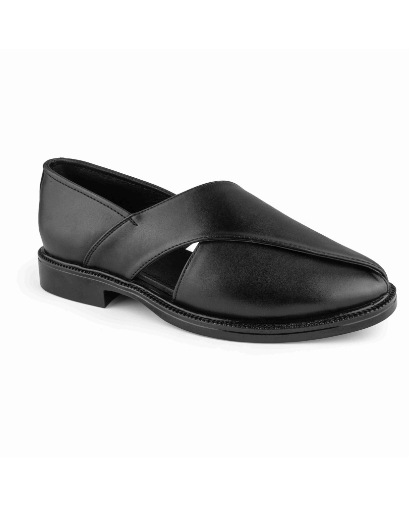 1054 : Balujas Black Synthetic Peshawari