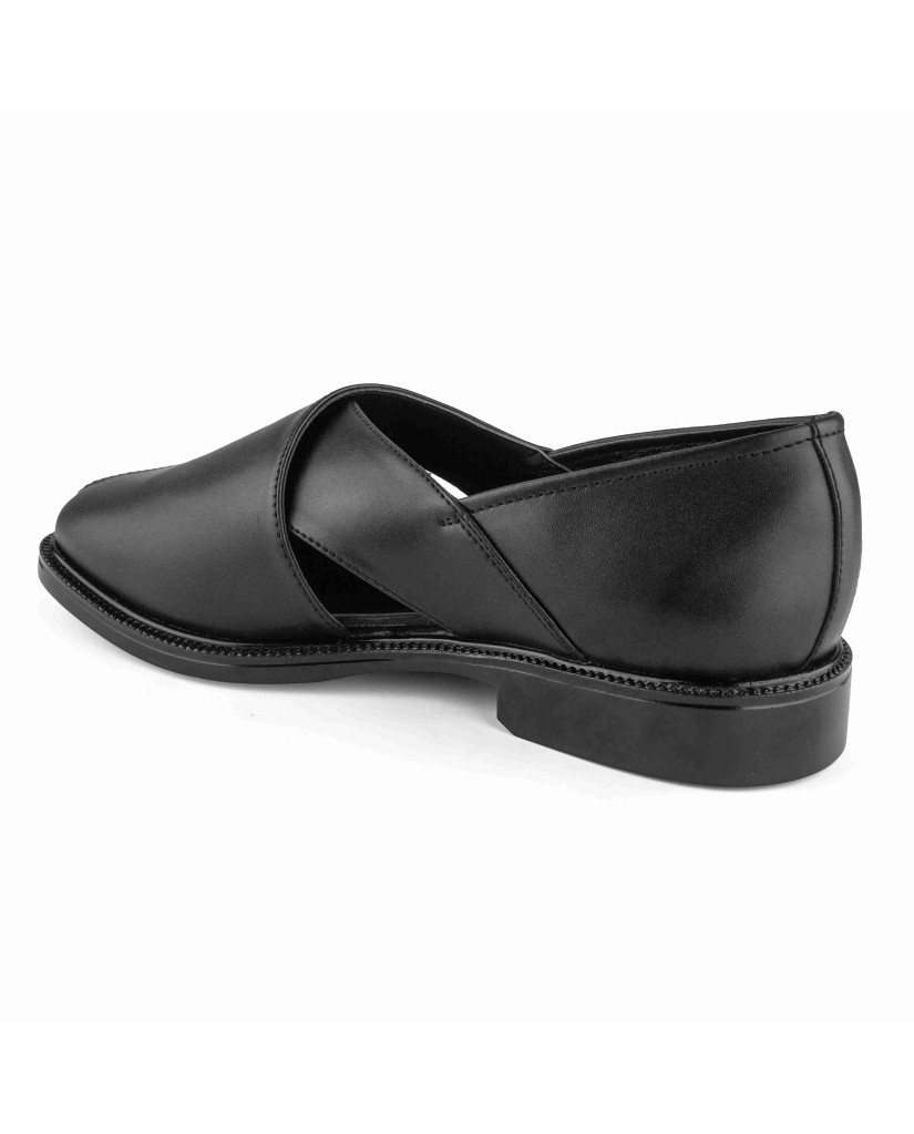 1054 : Balujas Black Synthetic Peshawari