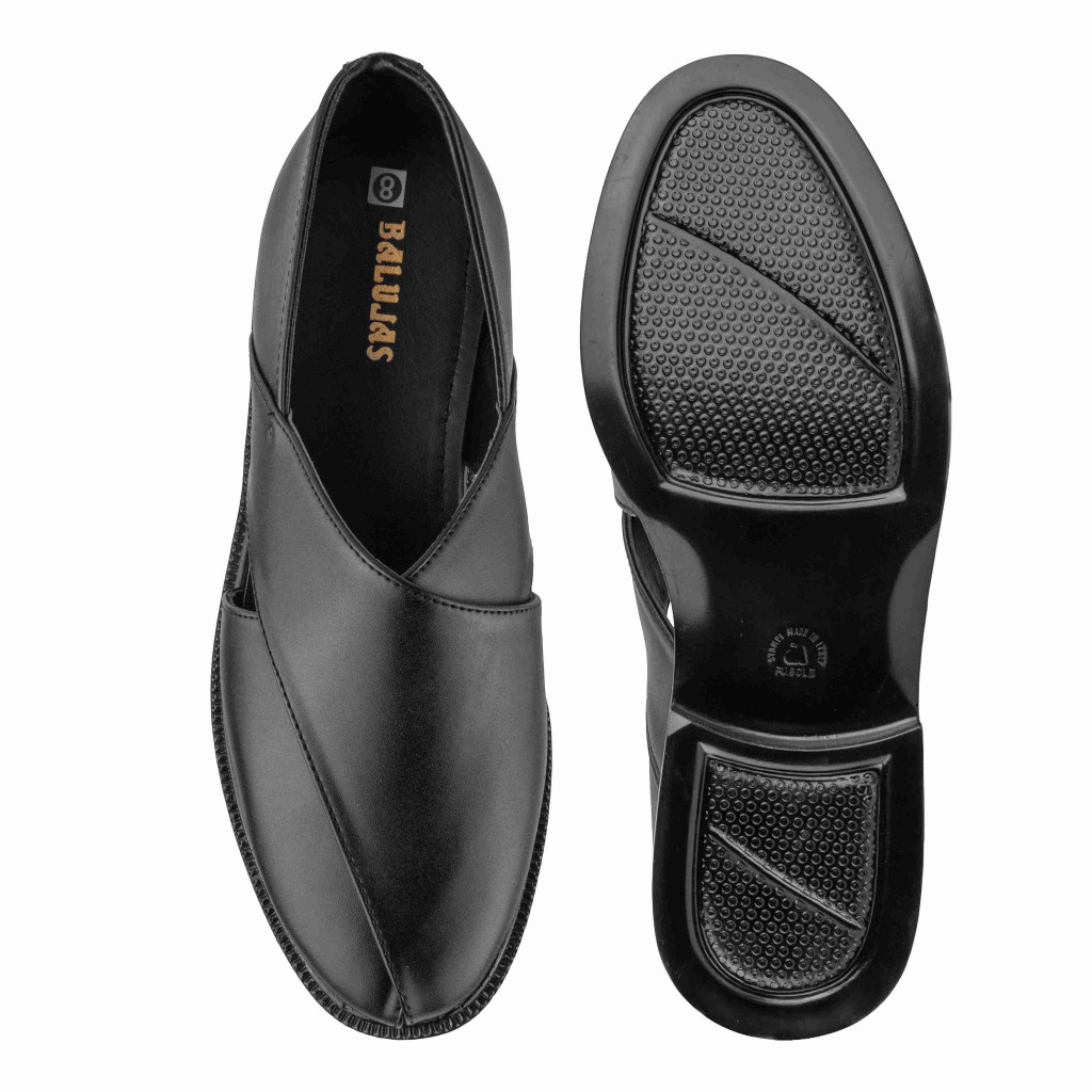 1054 : Balujas Black Synthetic Peshawari