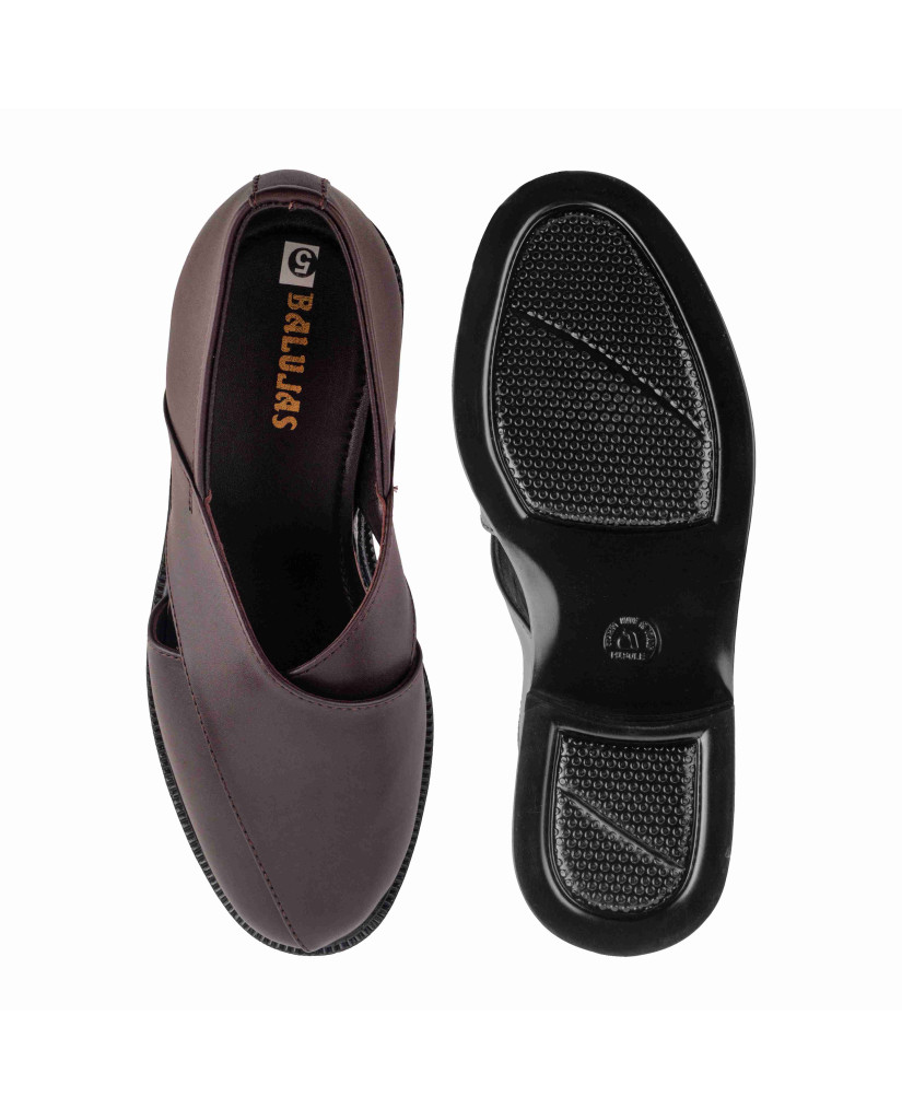 1054 : Balujas Brown Synthetic Peshawari