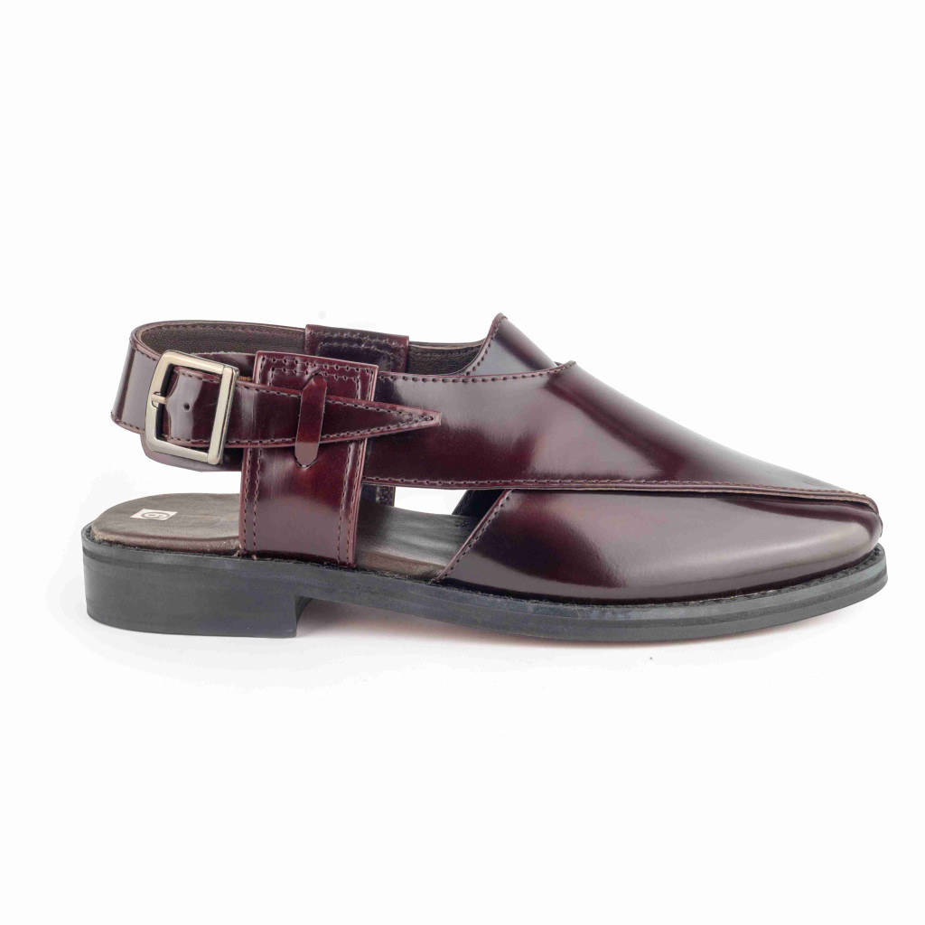 1055: Balujas Cherry Leather Peshawari