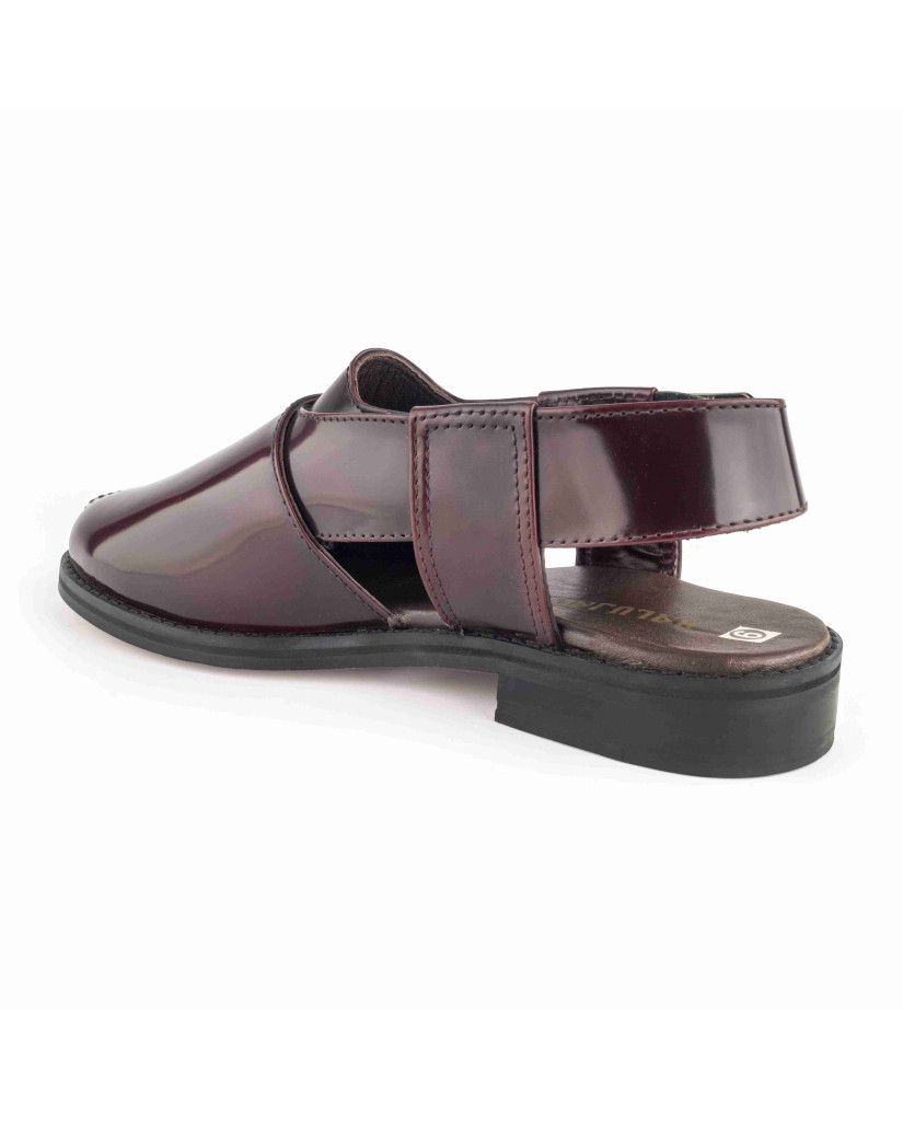 1055: Balujas Cherry Leather Peshawari