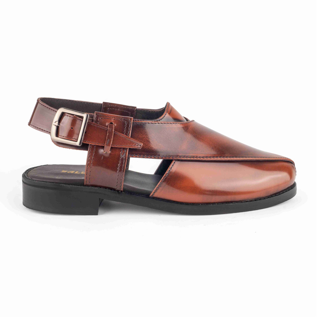 1055: Balujas Tan Leather Peshawari