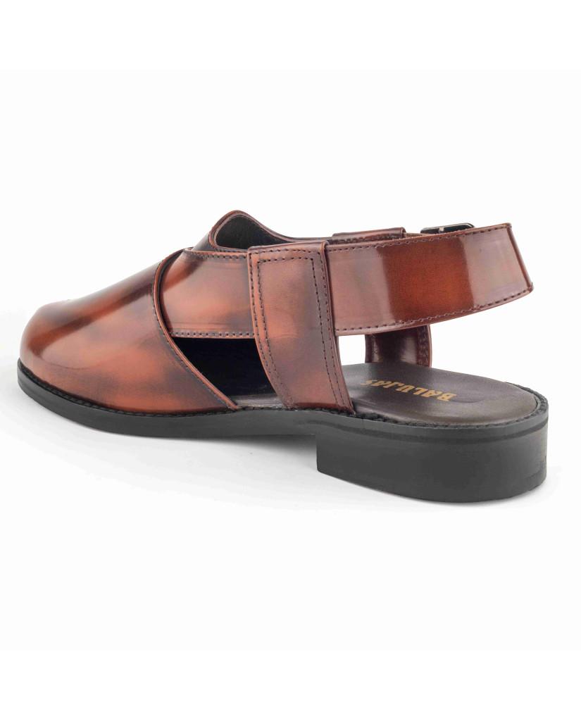 1055: Balujas Tan Leather Peshawari
